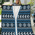 Blues Football Christmas Quilt Aboriginal Seamless Cardigan Inspired