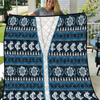 Blues Football Christmas Quilt Aboriginal Seamless Cardigan Inspired