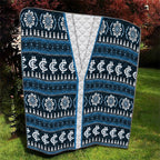 Blues Football Christmas Quilt Aboriginal Seamless Cardigan Inspired