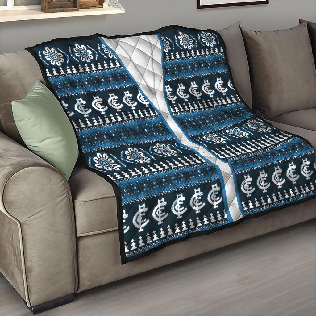 Blues Football Christmas Quilt Aboriginal Seamless Cardigan Inspired