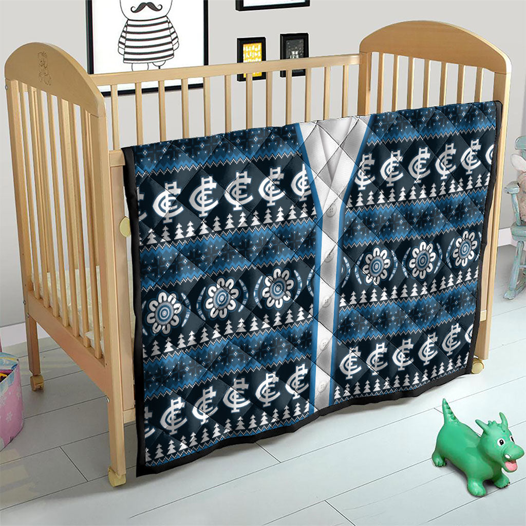 Blues Football Christmas Quilt Aboriginal Seamless Cardigan Inspired