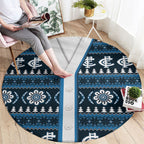 Blues Football Christmas Round Carpet Aboriginal Seamless Cardigan Inspired