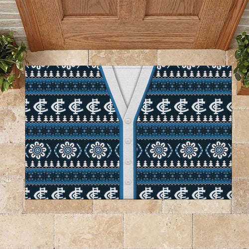 Blues Football Christmas Rubber Doormat Aboriginal Seamless Cardigan Inspired