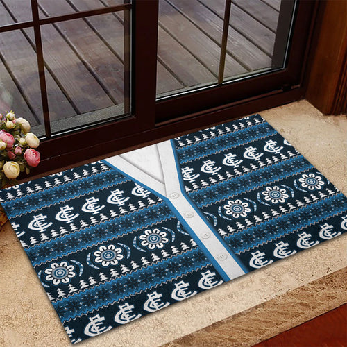 Blues Football Christmas Rubber Doormat Aboriginal Seamless Cardigan Inspired