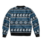 Blues Football Christmas Sleeve Zip Bomber Jacket Aboriginal Seamless Cardigan Inspired