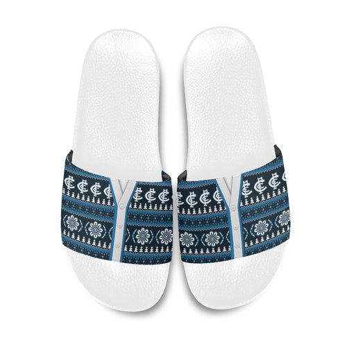 Blues Football Christmas Slide Sandals Aboriginal Seamless Cardigan Inspired