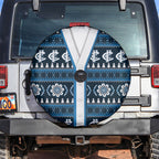 Blues Football Christmas Spare Tire Cover Aboriginal Seamless Cardigan Inspired