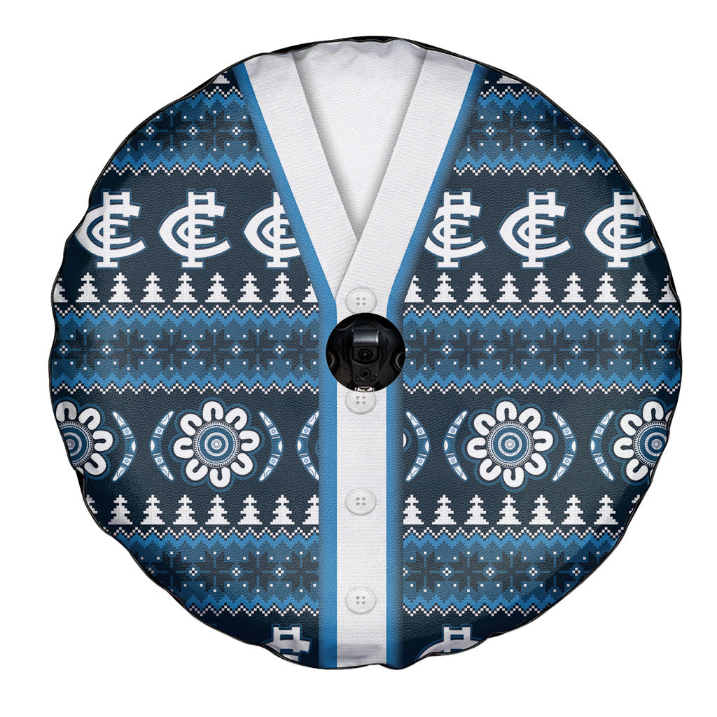 Blues Football Christmas Spare Tire Cover Aboriginal Seamless Cardigan Inspired
