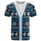 Blues Football Christmas T Shirt Aboriginal Seamless Cardigan Inspired