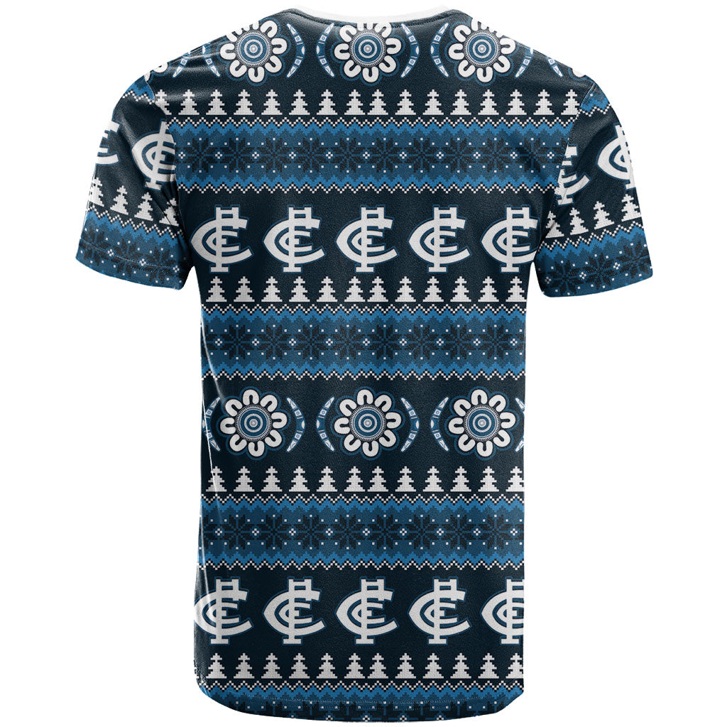 Blues Football Christmas T Shirt Aboriginal Seamless Cardigan Inspired