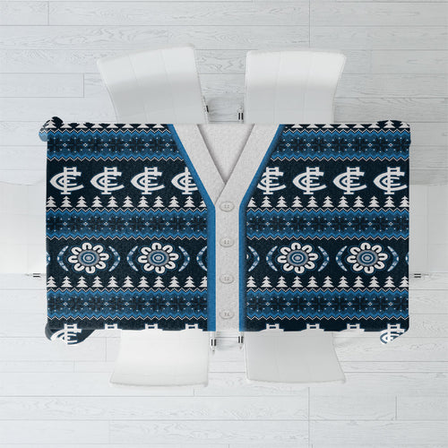 Blues Football Christmas Tablecloth Aboriginal Seamless Cardigan Inspired