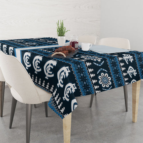 Blues Football Christmas Tablecloth Aboriginal Seamless Cardigan Inspired