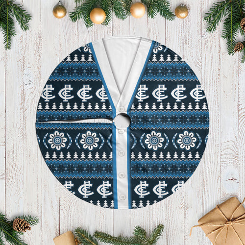 Blues Football Christmas Tree Skirt Aboriginal Seamless Cardigan Inspired