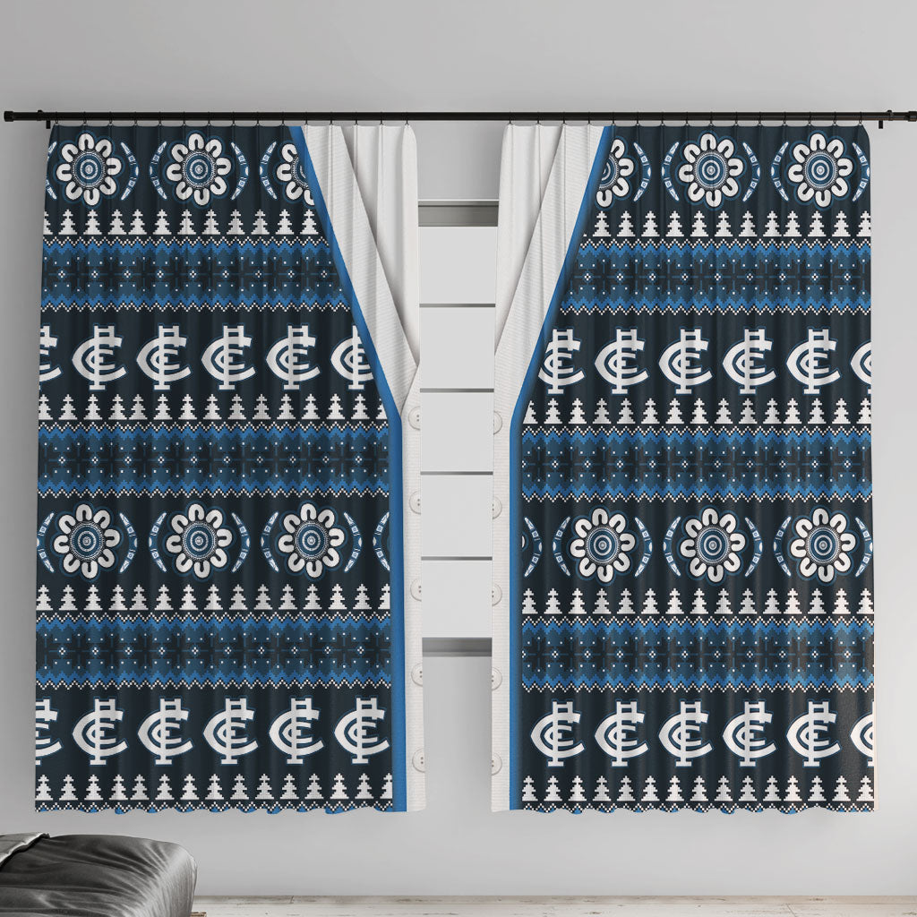 Blues Football Christmas Window Curtain Aboriginal Seamless Cardigan Inspired