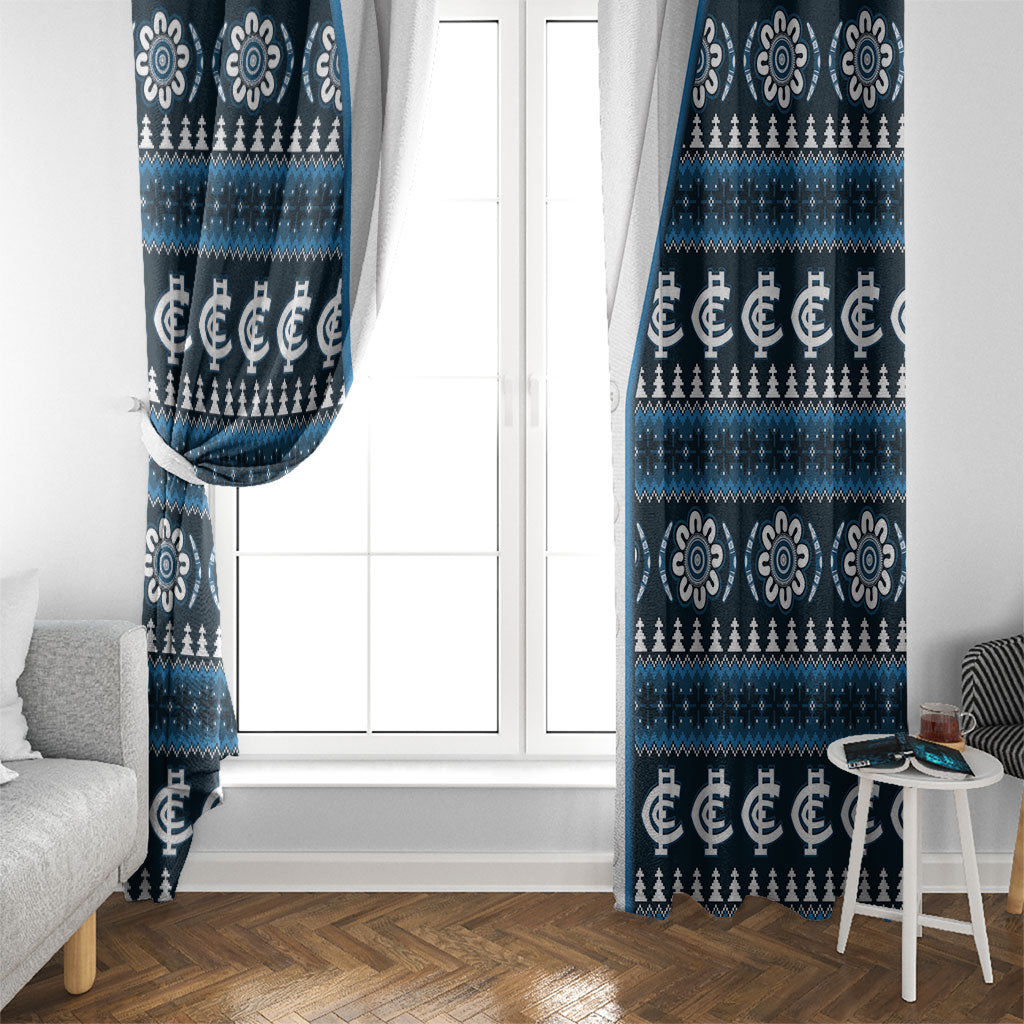 Blues Football Christmas Window Curtain Aboriginal Seamless Cardigan Inspired