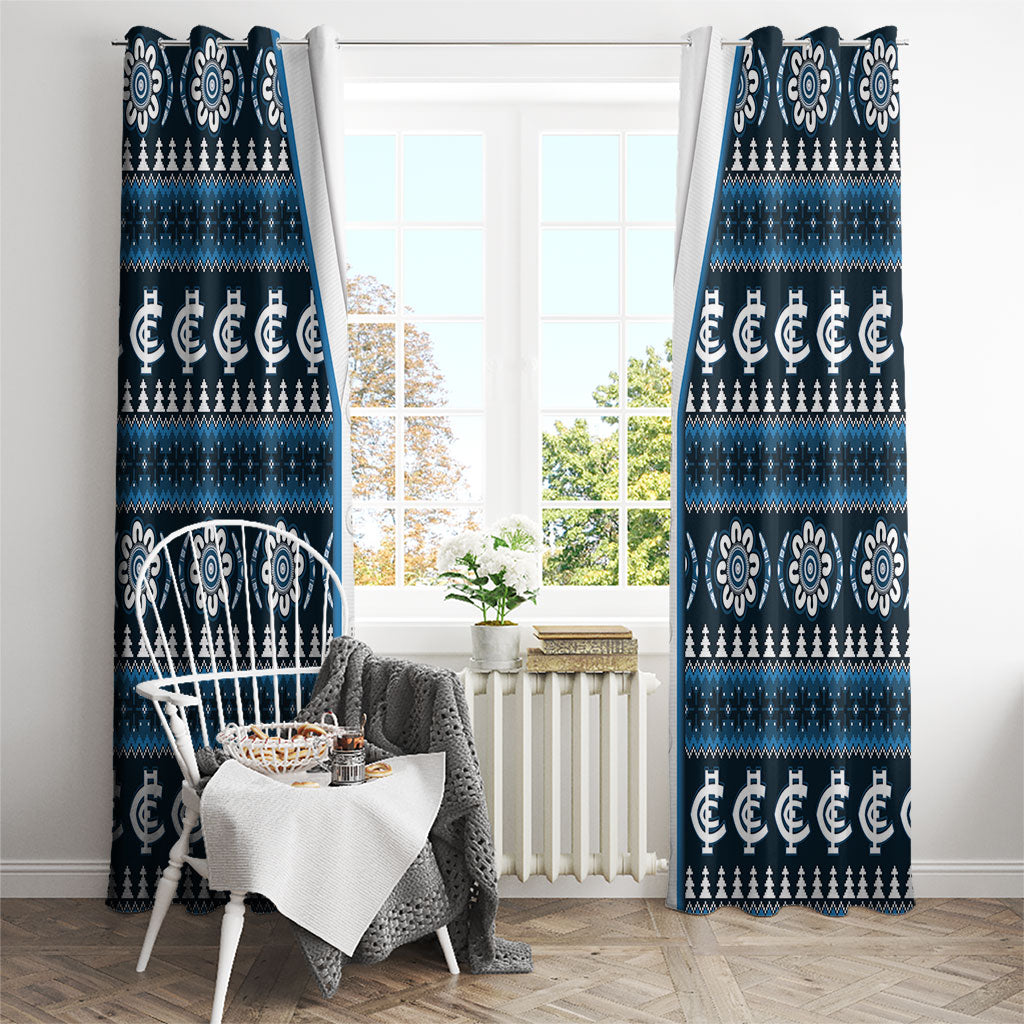 Blues Football Christmas Window Curtain Aboriginal Seamless Cardigan Inspired