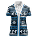 Blues Football Christmas Women Polo Shirt Aboriginal Seamless Cardigan Inspired