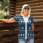 Blues Football Christmas Women Polo Shirt Aboriginal Seamless Cardigan Inspired