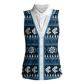 Blues Football Christmas Women Sleeveless Polo Shirt Aboriginal Seamless Cardigan Inspired