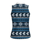 Blues Football Christmas Women Sleeveless Polo Shirt Aboriginal Seamless Cardigan Inspired