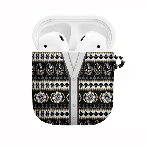 Collingwood Football Christmas AirPods Case Aboriginal Seamless Cardigan Inspired