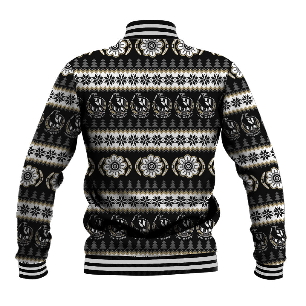 Collingwood Football Christmas Baseball Jacket Aboriginal Seamless Cardigan Inspired