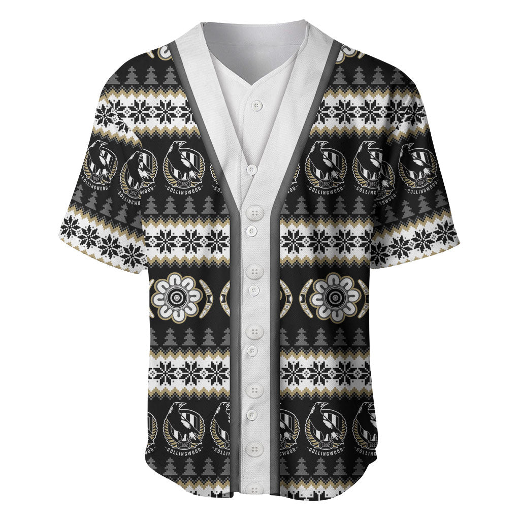 Collingwood Football Christmas Baseball Jersey Aboriginal Seamless Cardigan Inspired