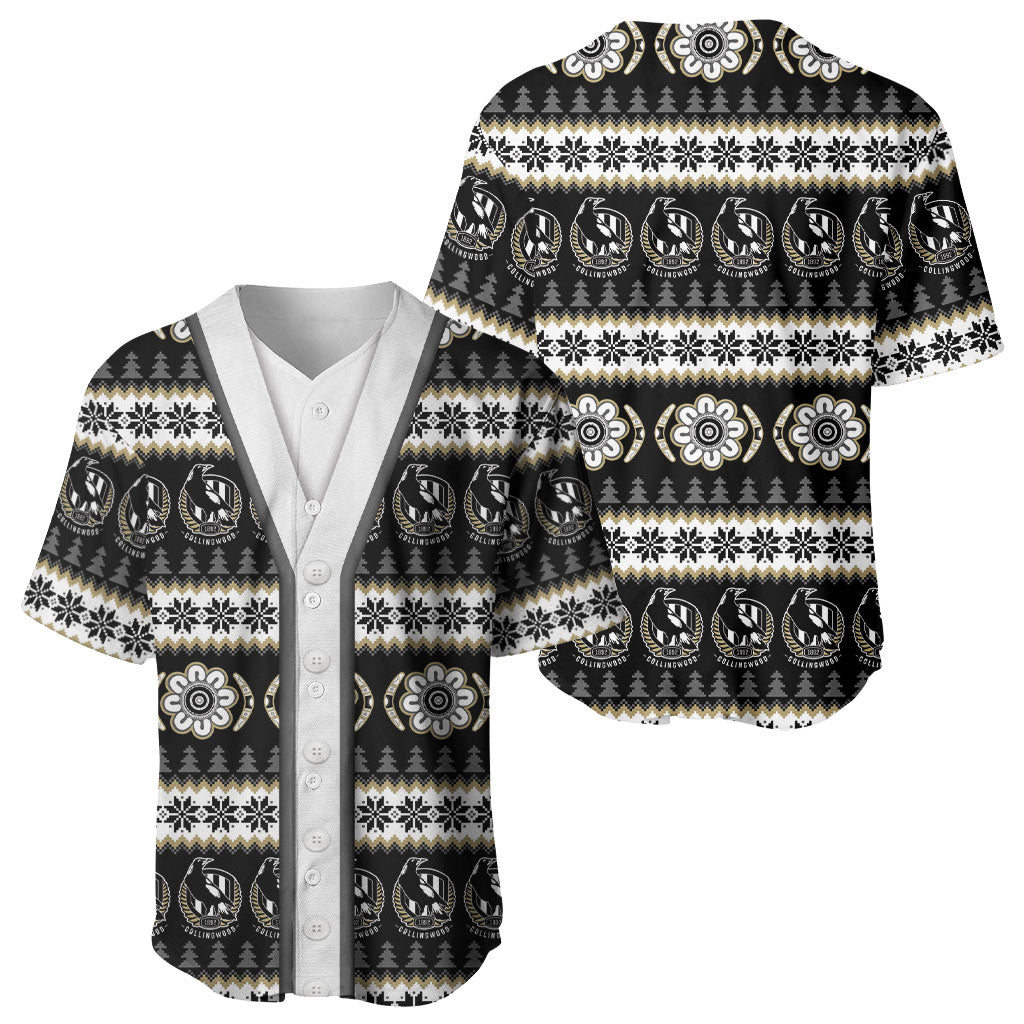 Collingwood Football Christmas Baseball Jersey Aboriginal Seamless Cardigan Inspired