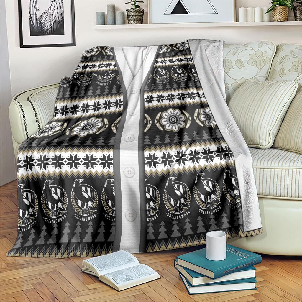 Collingwood Football Christmas Blanket Aboriginal Seamless Cardigan Inspired