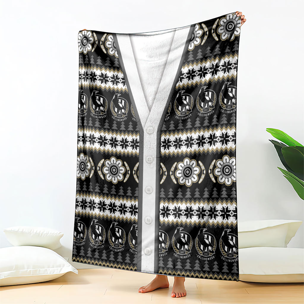 Collingwood Football Christmas Blanket Aboriginal Seamless Cardigan Inspired