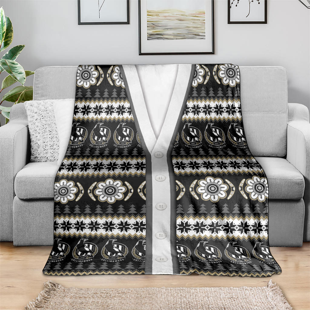 Collingwood Football Christmas Blanket Aboriginal Seamless Cardigan Inspired