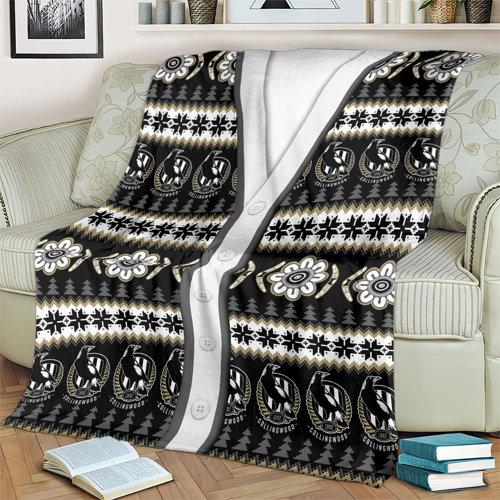 Collingwood Football Christmas Blanket Aboriginal Seamless Cardigan Inspired