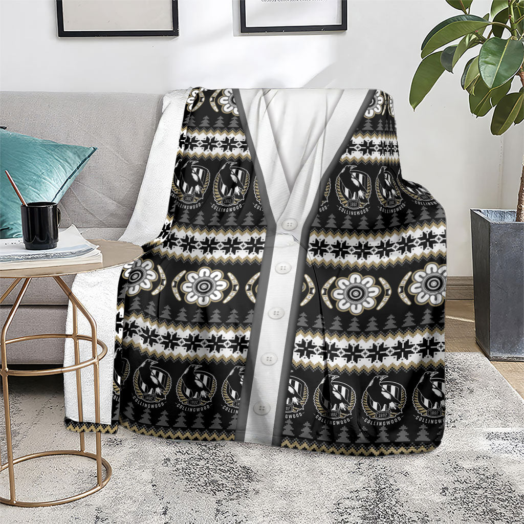 Collingwood Football Christmas Blanket Aboriginal Seamless Cardigan Inspired