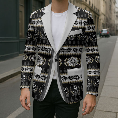 Collingwood Football Christmas Blazer Aboriginal Seamless Cardigan Inspired