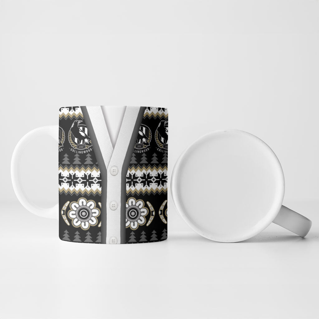 Collingwood Football Christmas Ceramic Mug Aboriginal Seamless Cardigan Inspired
