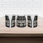 Collingwood Football Christmas Ceramic Mug Aboriginal Seamless Cardigan Inspired