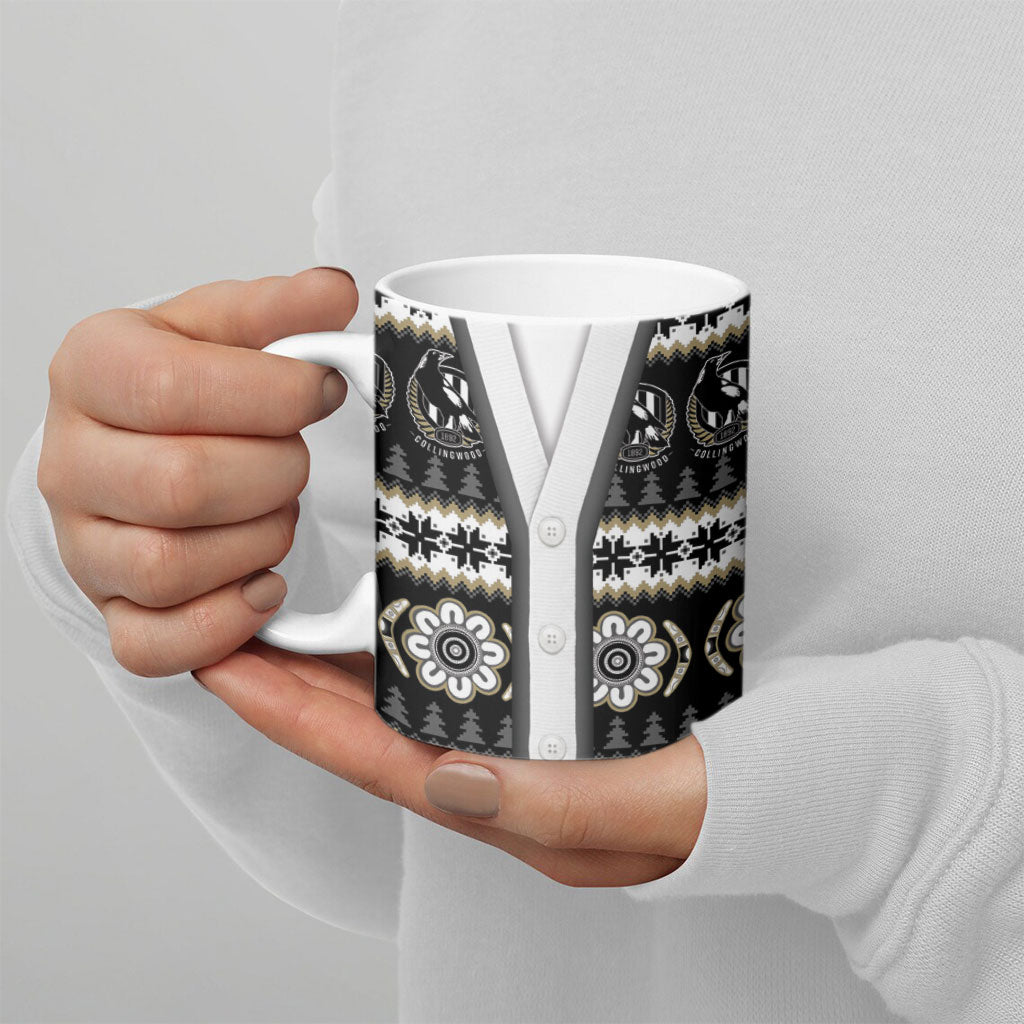 Collingwood Football Christmas Ceramic Mug Aboriginal Seamless Cardigan Inspired