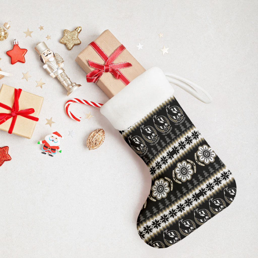 Collingwood Football Christmas Stocking Aboriginal Seamless Cardigan Inspired
