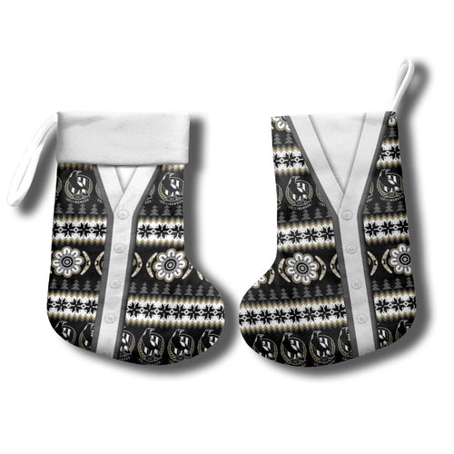 Collingwood Football Christmas Stocking Aboriginal Seamless Cardigan Inspired