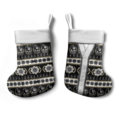Collingwood Football Christmas Stocking Aboriginal Seamless Cardigan Inspired
