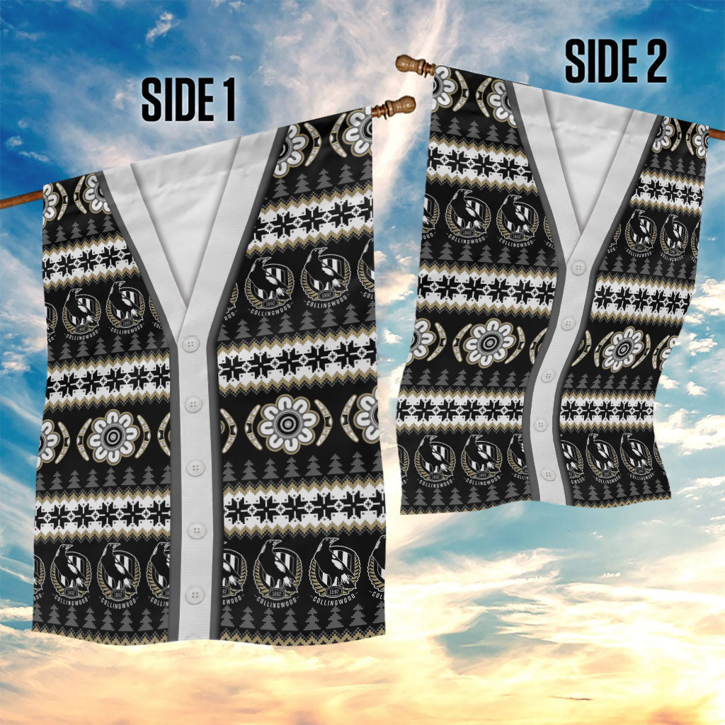 Collingwood Football Christmas Garden Flag Aboriginal Seamless Cardigan Inspired