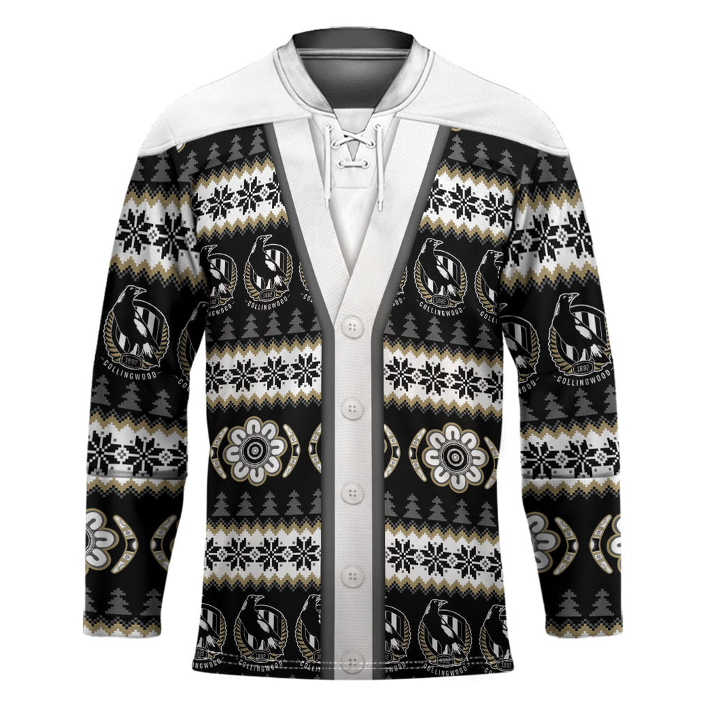 Collingwood Football Christmas Hockey Jersey Aboriginal Seamless Cardigan Inspired