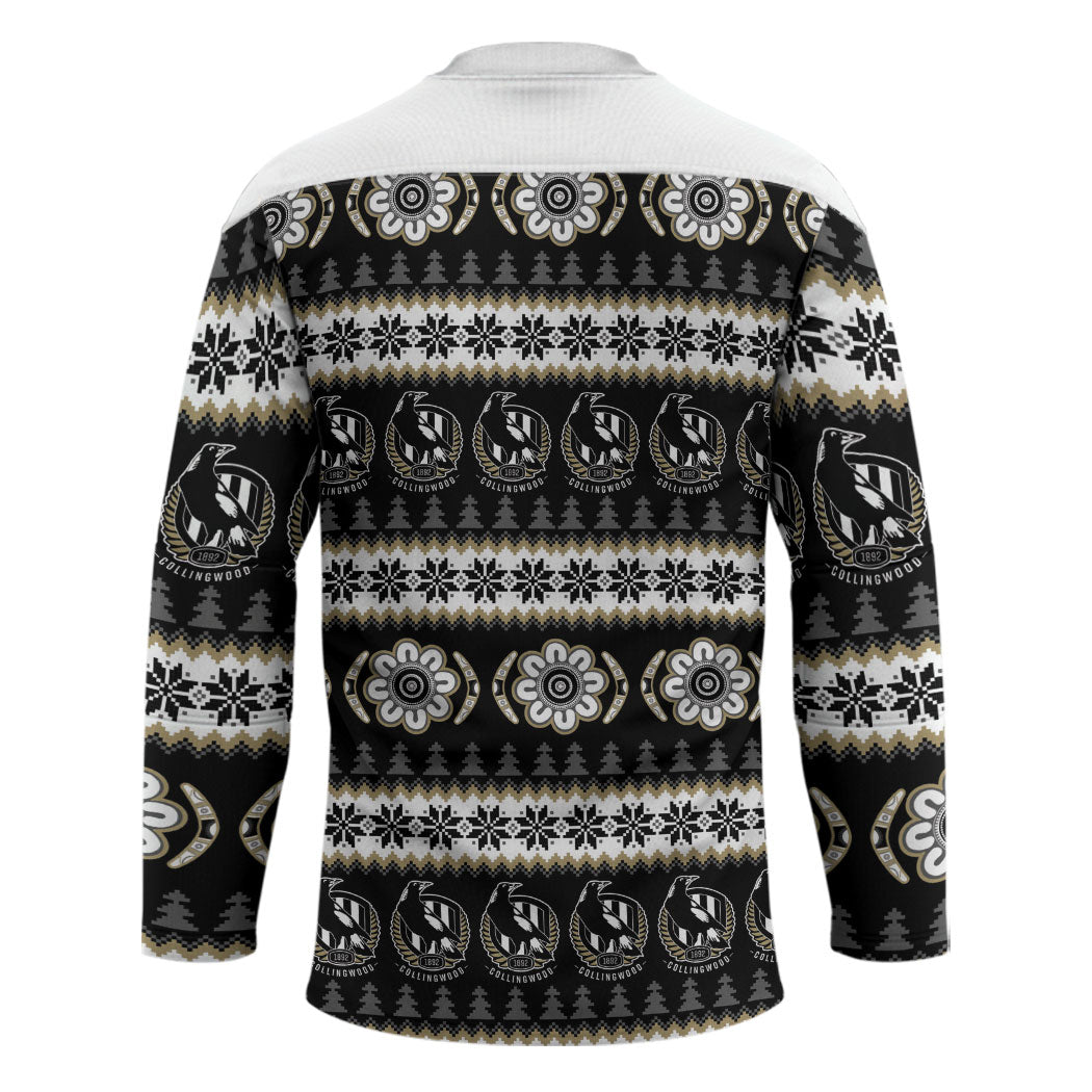 Collingwood Football Christmas Hockey Jersey Aboriginal Seamless Cardigan Inspired