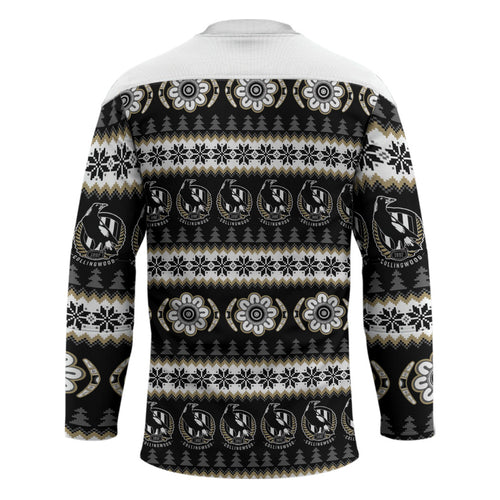 Collingwood Football Christmas Hockey Jersey Aboriginal Seamless Cardigan Inspired