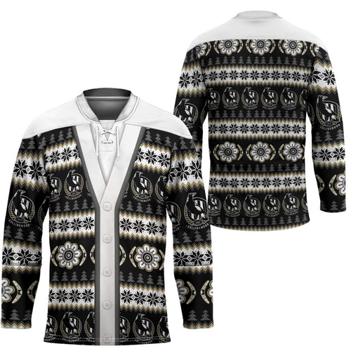 Collingwood Football Christmas Hockey Jersey Aboriginal Seamless Cardigan Inspired