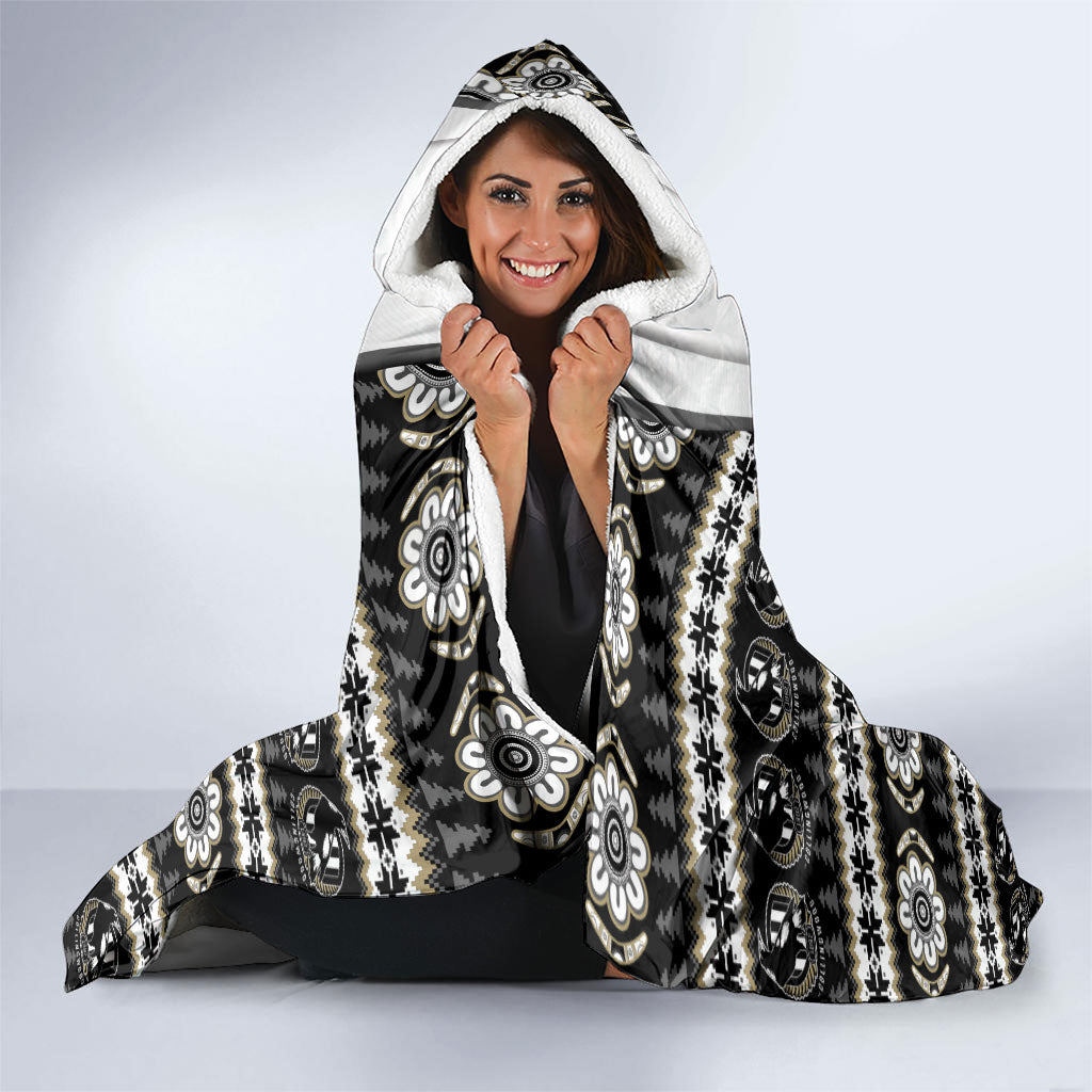 Collingwood Football Christmas Hooded Blanket Aboriginal Seamless Cardigan Inspired