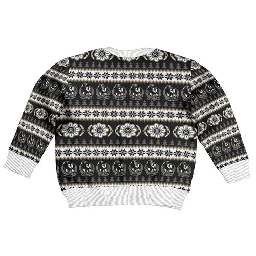 Collingwood Football Christmas Kid Ugly Christmas Sweater Aboriginal Seamless Cardigan Inspired