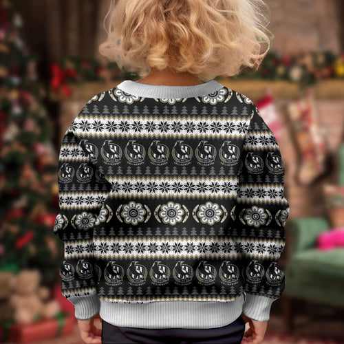 Collingwood Football Christmas Kid Ugly Christmas Sweater Aboriginal Seamless Cardigan Inspired