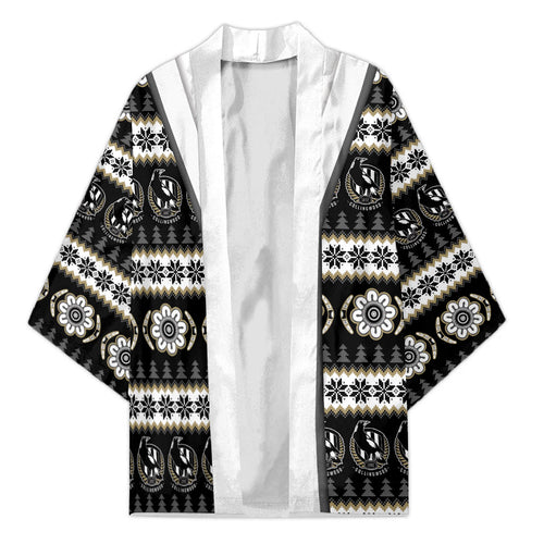 Collingwood Football Christmas Kimono Aboriginal Seamless Cardigan Inspired