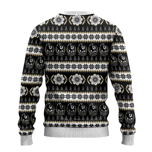Collingwood Football Christmas Ugly Christmas Sweater Aboriginal Seamless Cardigan Inspired